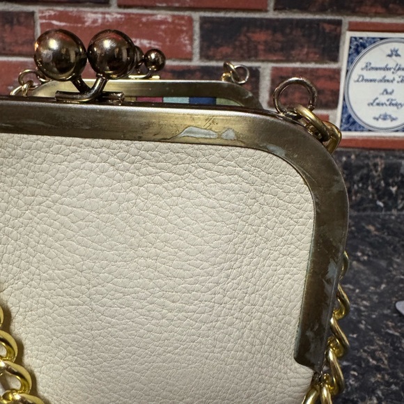 Vintage Coach Bonnie Cashin Era Kisslock Chain Bag Leather with Rainbow Stripe - Picture 6 of 15